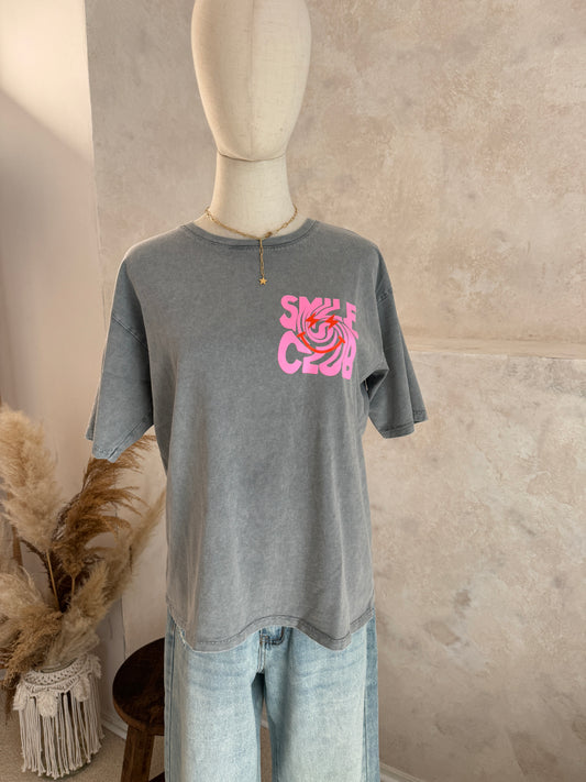 Printed T Shirt "Smile Club"